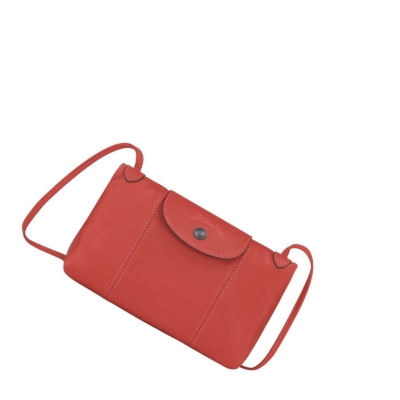 Longchamp Le Pliage Cuir crossbody taschen Damen Rot | DE-LZI5182