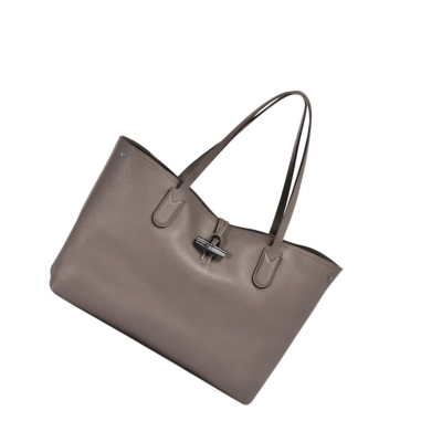 Longchamp Roseau Essential Schultertaschen Damen Grau | DE-BQT2675