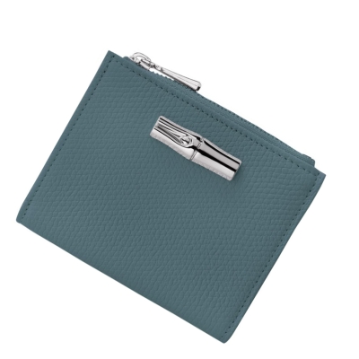 Longchamp Roseau Geldbörse Damen Blau | DE-UAM6459