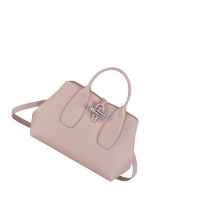 Longchamp Roseau M Handtasche Damen Hellrosa | DE-VIU9237