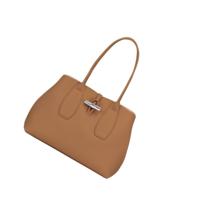 Longchamp Roseau Schultertaschen Damen Beige | DE-UGW8306