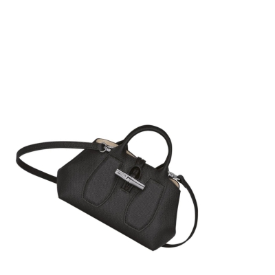 Longchamp Roseau XS Handtasche Damen Schwarz | DE-TFH0748