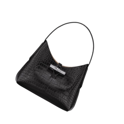 Longchamp Roseau XS Schultertaschen Damen Schwarz | DE-HXR0263